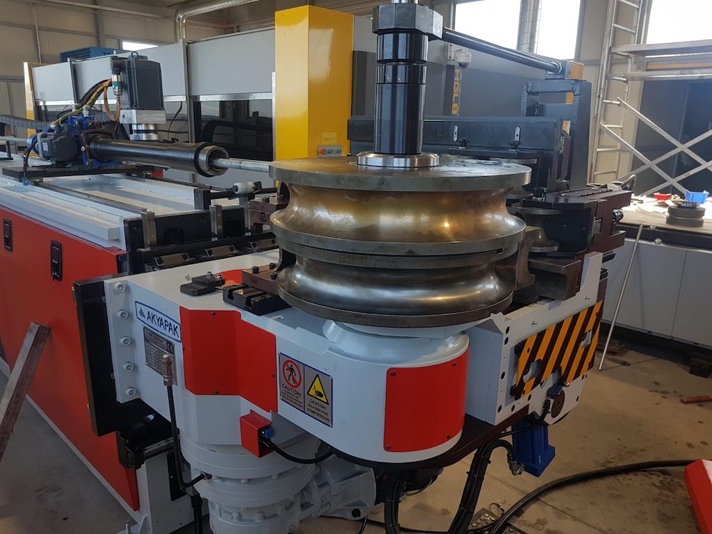 Installation of CNC tube bending Akyapak ABM 76-3
